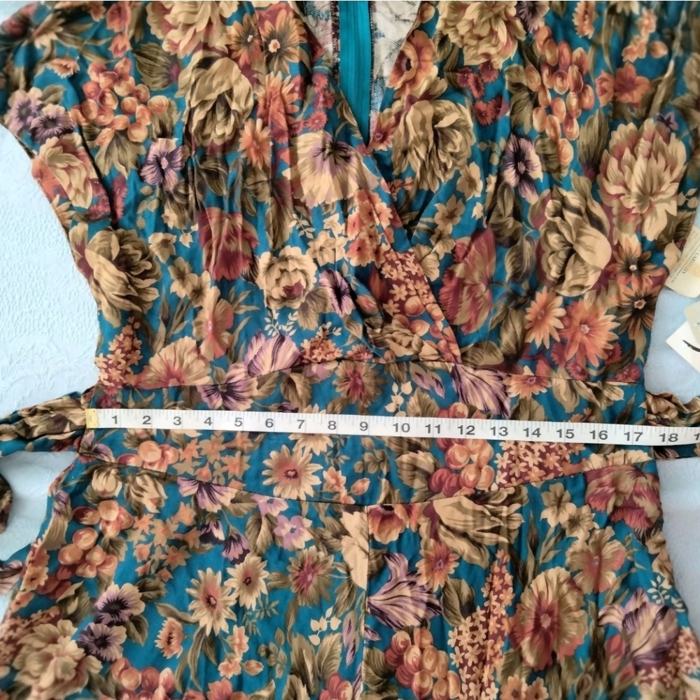 VTG Jeffrey & Dara By Linda Hutley NWT Floral Dress Size 15/16 Retro Deadstock - Picture 15 of 16